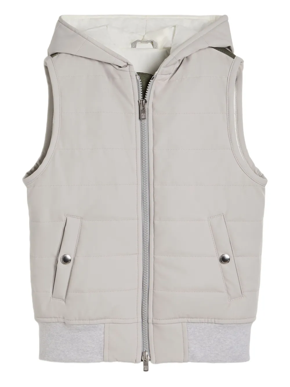 

Утепленный жилет Brunello Cucinelli Kids, нейтральный