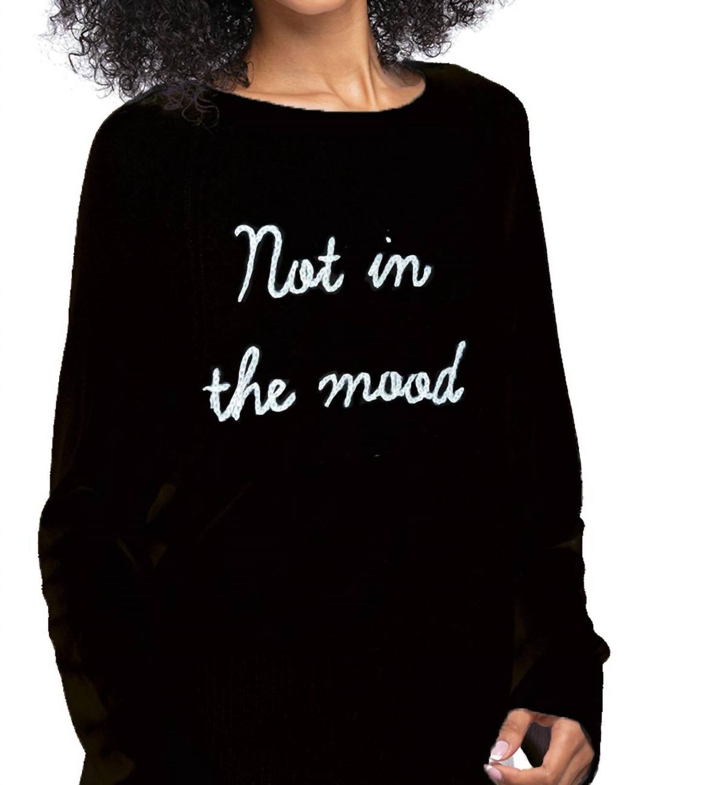 

Вышитый свитер «Not In The Mood» черного цвета Subtle Luxury