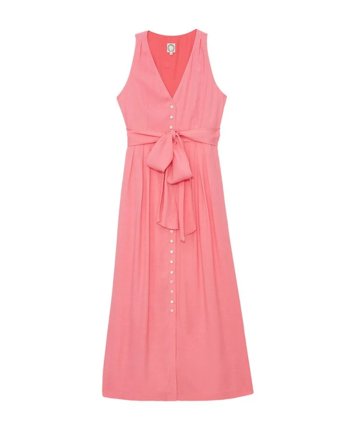 

Длинное платье из вискозы Ines De La Fressange Paris, розовый