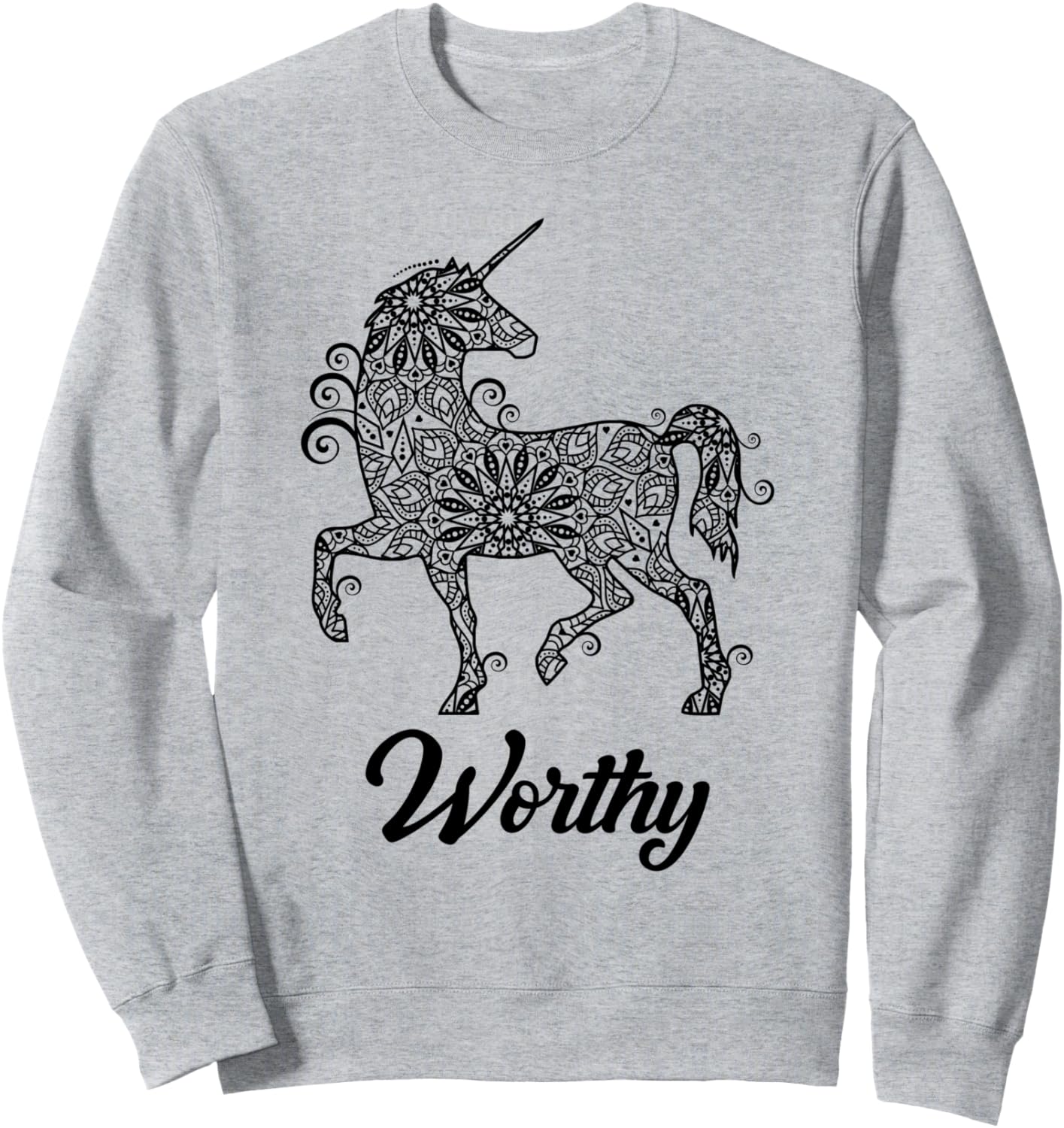 

Мандала с единорогом - Расширение возможностей - Ценная толстовка Empowered Women Look Great With Our Gear, серый