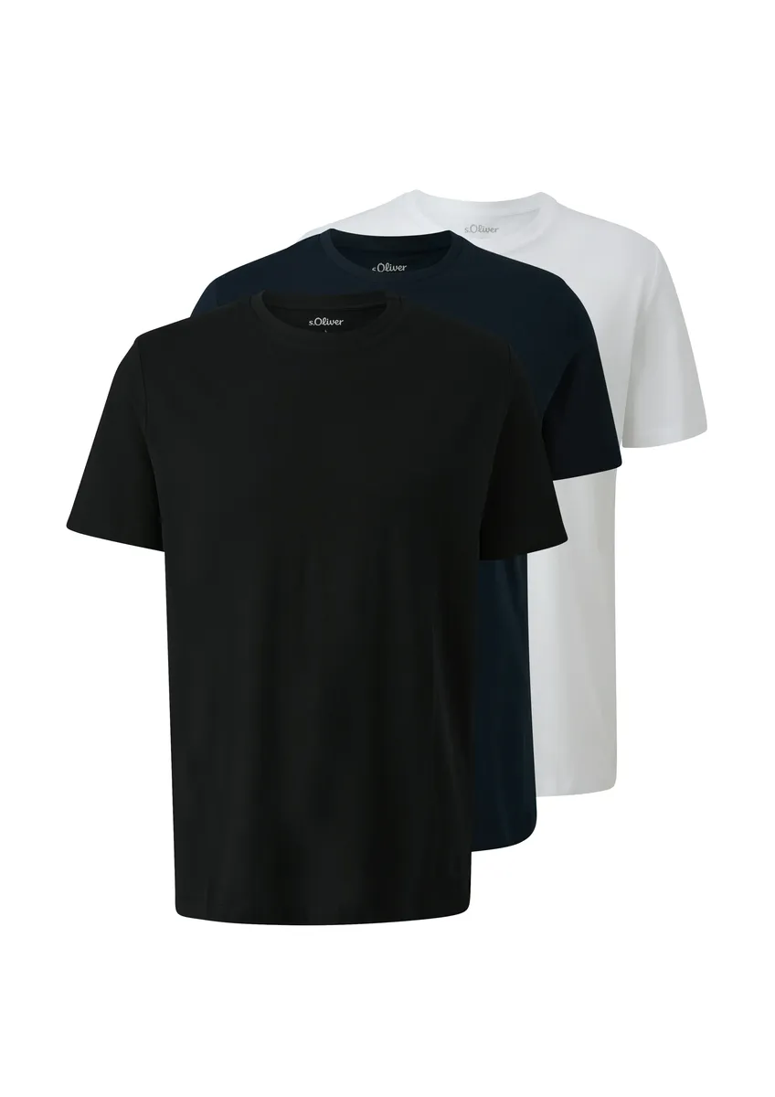 

Футболка S.Oliver с круглым вырезом, цвет (Grey/Black, White, Blue)