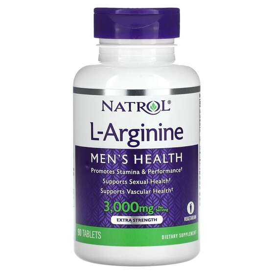 

L-аргинин Natrol, 1000 мг, 90 таблеток
