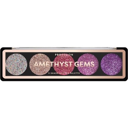 

Палетка теней для век Profusion Cosmetics Amethyst Gems 5 оттенков с блестками