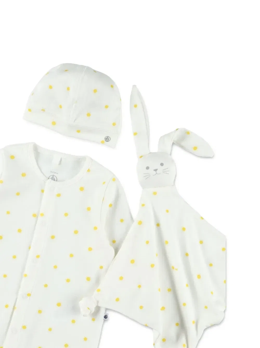 Комплект из трех предметов с принтом Petit Bateau, белый — фото 3