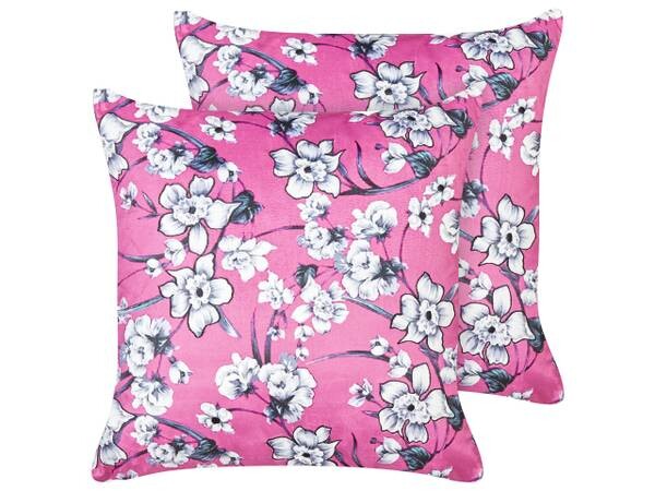 

Подушка Beliani 2 шт KOELERIA, 45x45x45 см цвет grau/hellviolett/pink/weiß