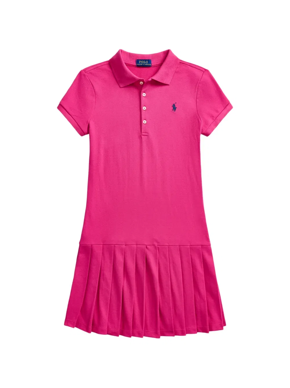 Платье-Поло с плиссированной юбкой Polo Ralph Lauren Kids, розовый