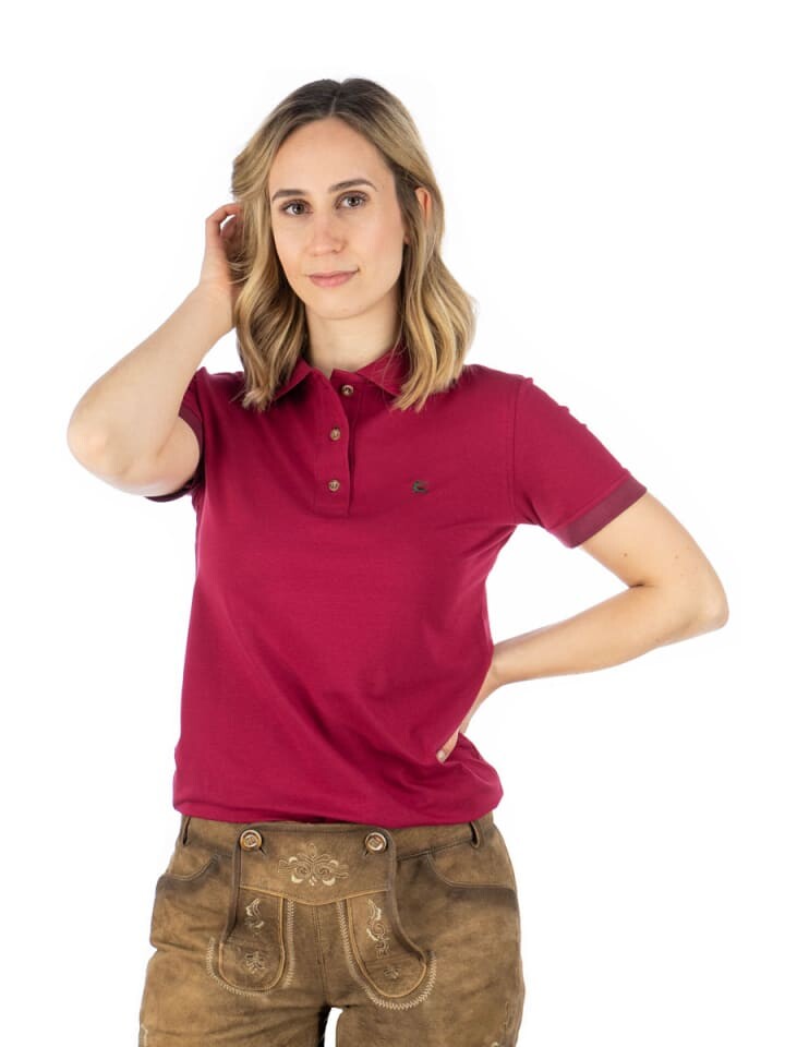 

Поло OS-Trachten Laukas, цвет weinrot