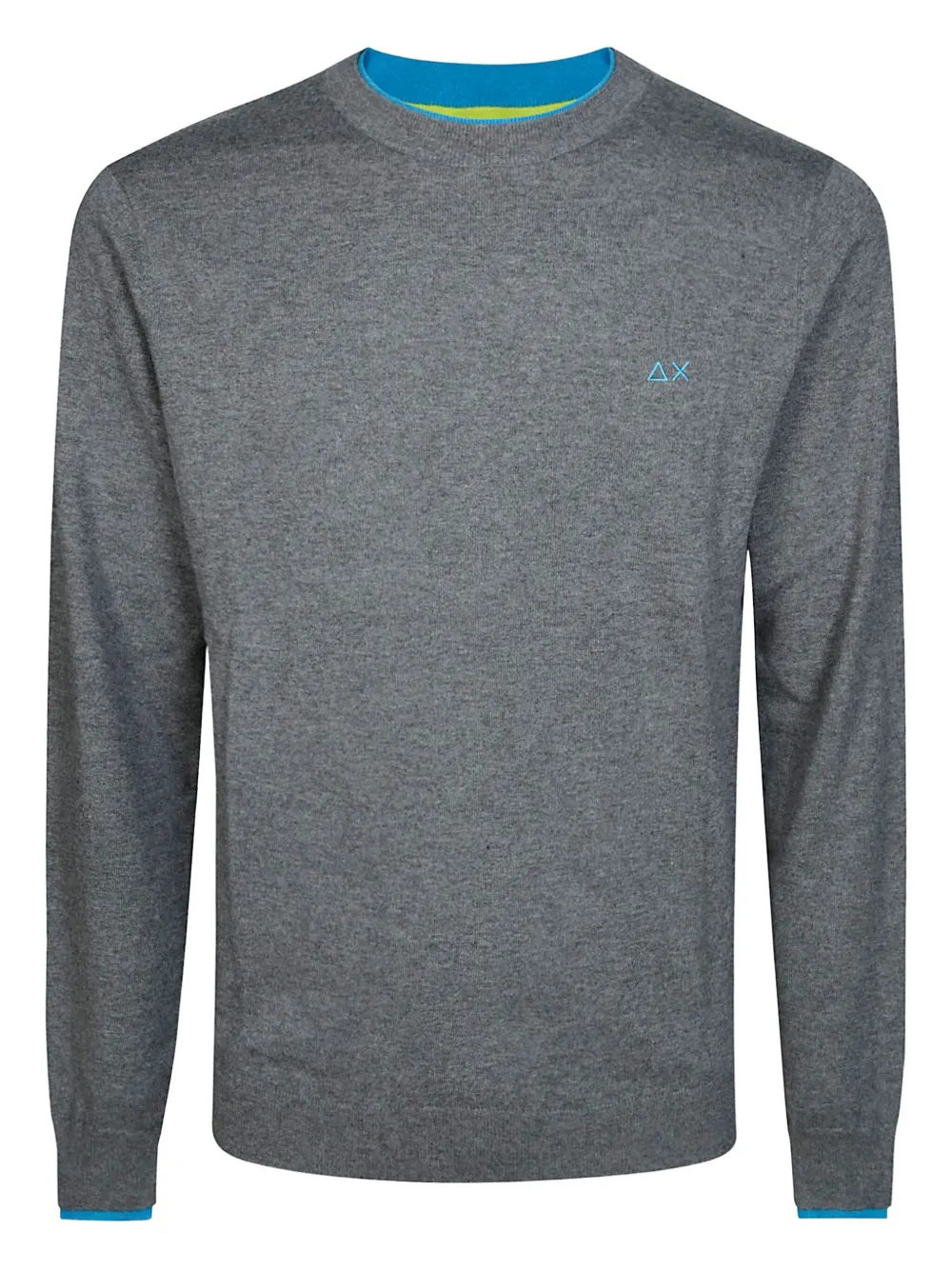 

Свитер с вышитым логотипом Sun68, серый