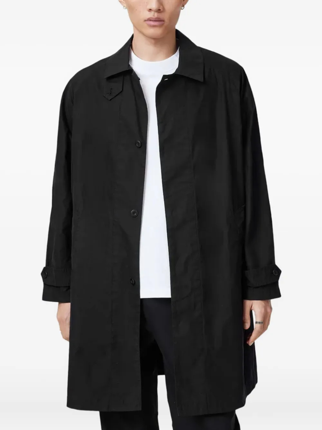

Пальто AllSaints Tillman на пуговицах, черный