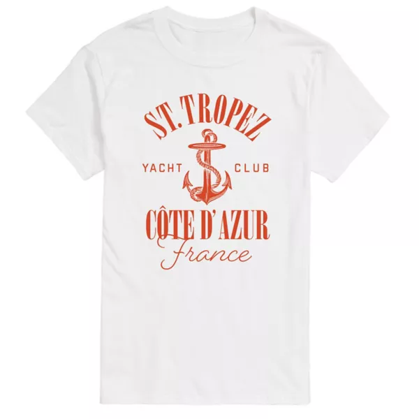 

Мужская футболка с принтом яхт-клуба Сен-Тропе Licensed Character, белый
