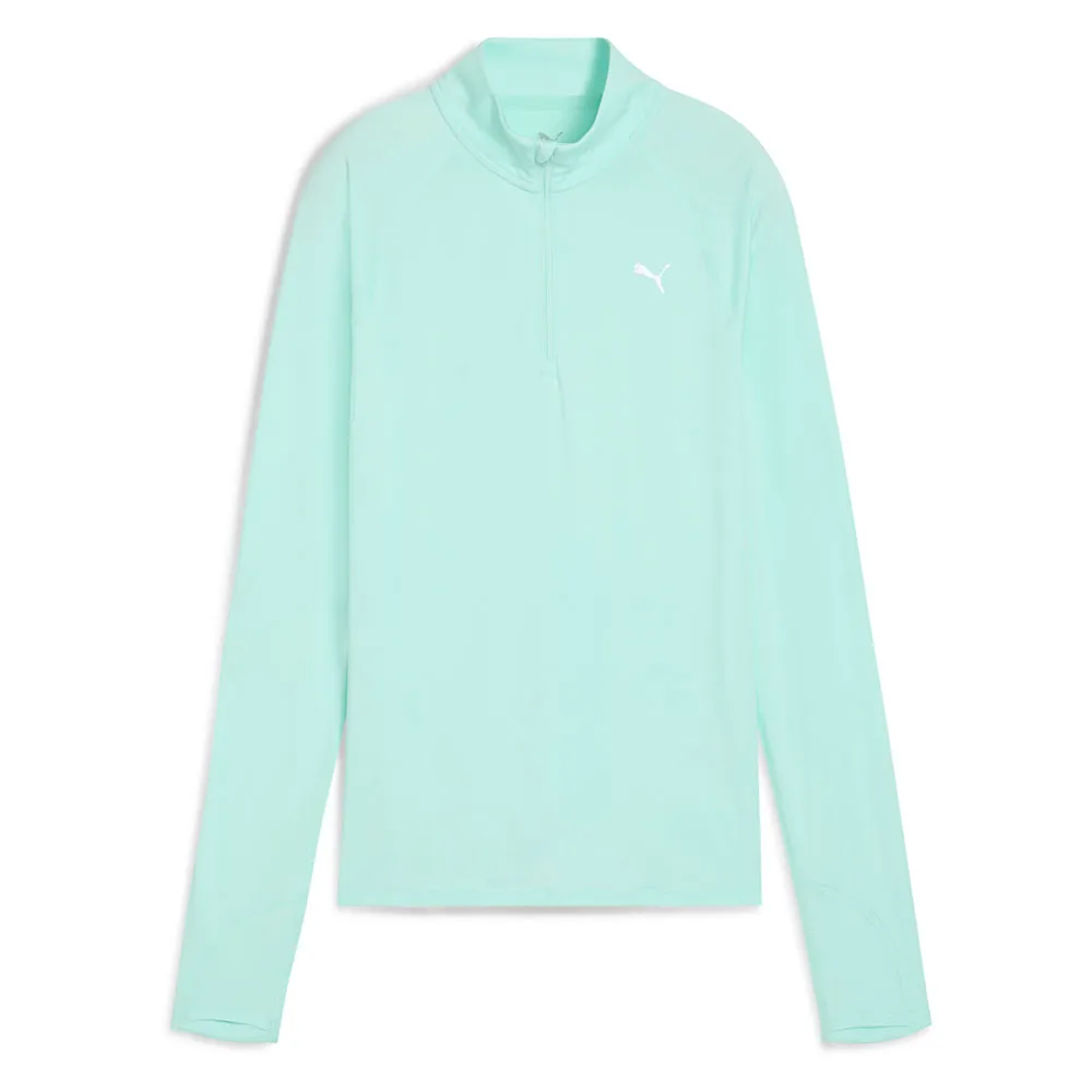 

Лонгслив Puma Velocity Cloudspun half zip, зеленый