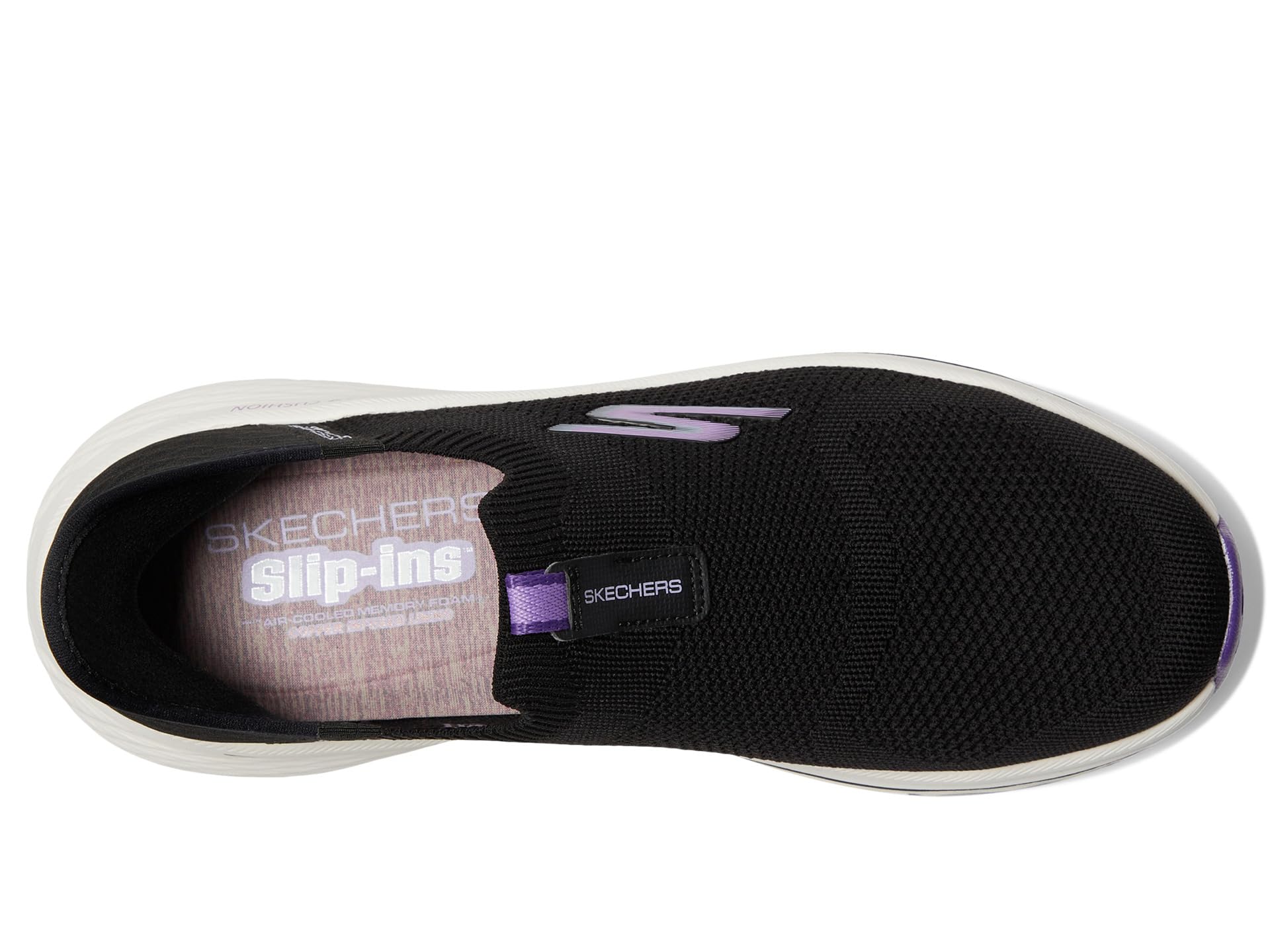 Кроссовки SKECHERS Max Cushioning Elite 2.0 Eternal Hands Free Slip-Ins, Black/PurpleSee Less — фото 2