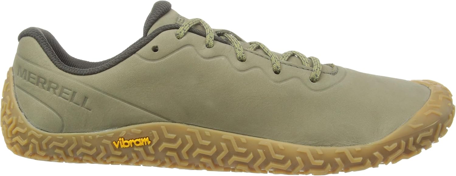 Мужские кроссовки для трейлраннинга Merrell Vapor Glove 6 из кожи, зеленый — фото 4