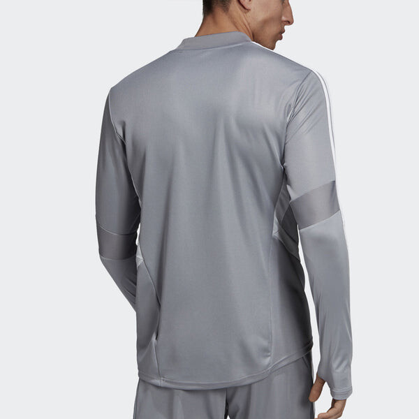 Футболка tiro19 tr топ футбол футбол athleisure повседневные спортивные быстросохнущие дышащие длинные рукава Adidas, серый — фото 4