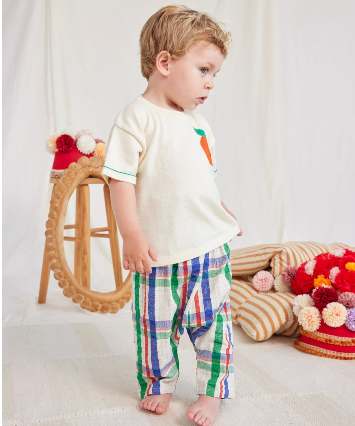 Детская футболка BOBO CHOSES из хлопка с короткими рукавами белого цвета — фото 2