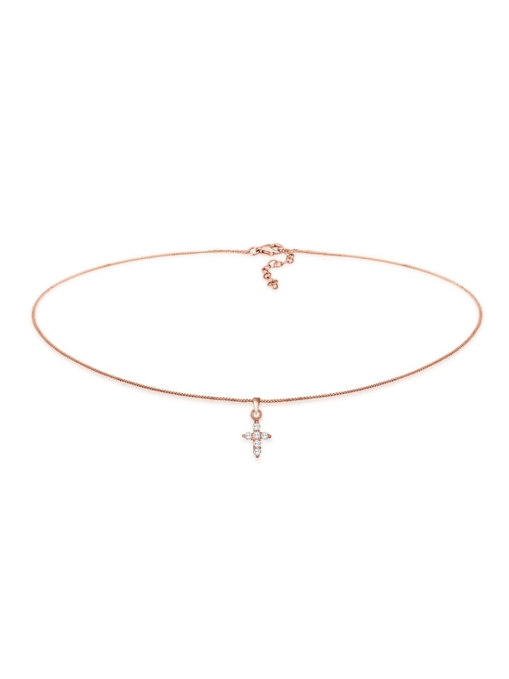 

Elli Колье с крестом из серебра 925 пробы, розового цвета