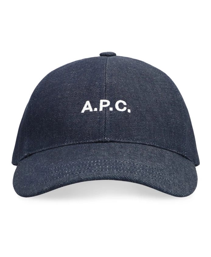 

Бейсболка с логотипом, изготовленная из смеси хлопка и полиэстера. A.P.C., синий