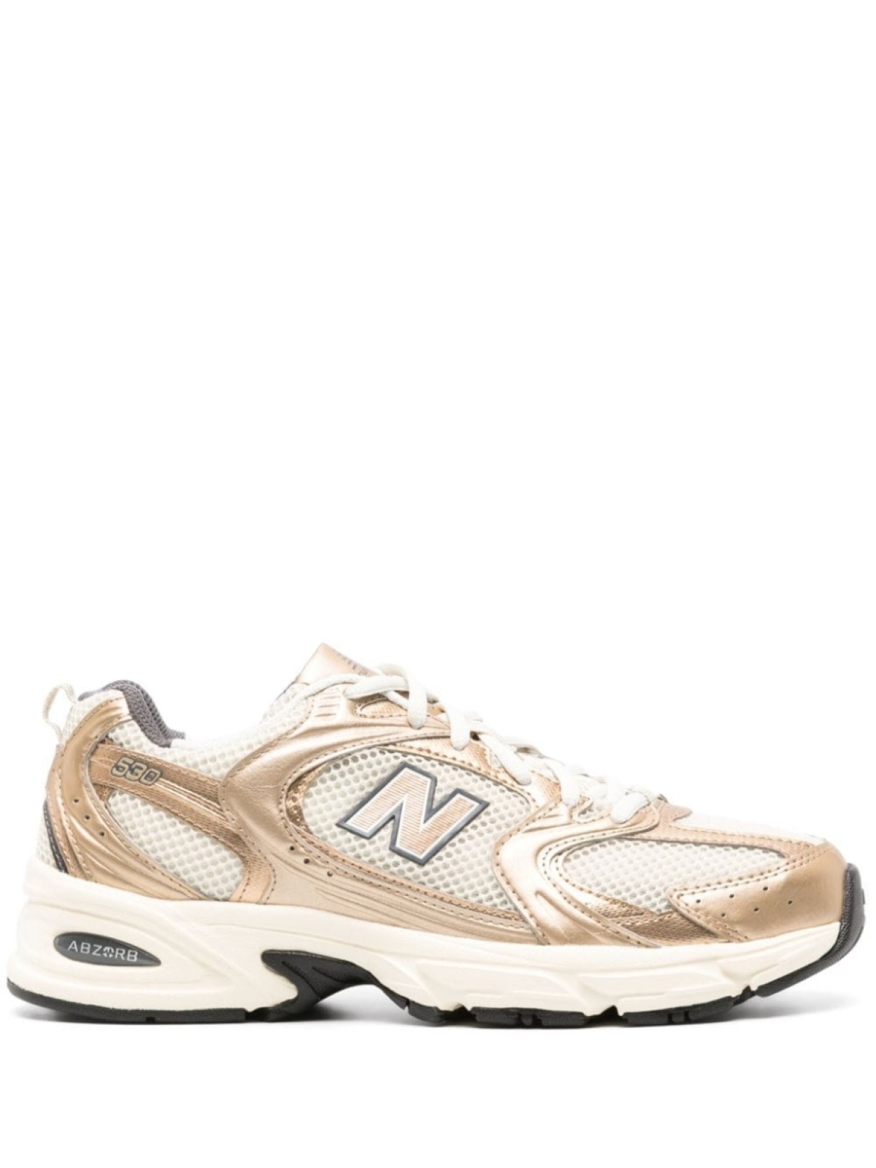 

New Balance кеды 530 с эффектом металлик, золотистый