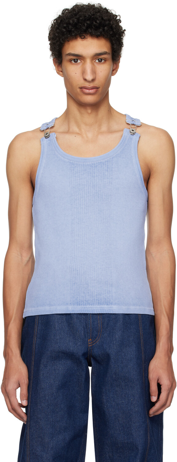 

Синяя майка «The Straps» Jean Paul Gaultier, Baby blue