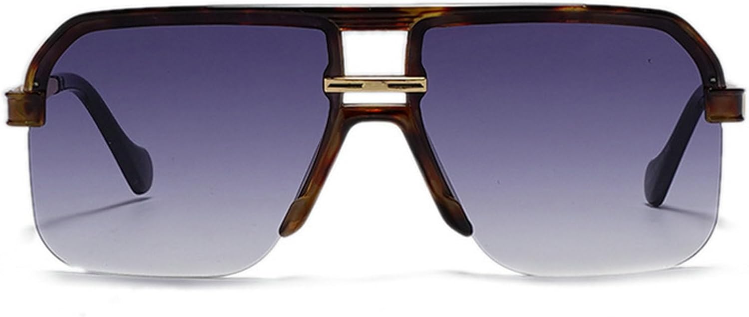 

Ретро-солнцезащитные очки квадратной формы для женщин и мужчин, модные большие очки-пилот, винтажные очки 70-х годов, защита от ультрафиолета UV400 mincl, Leopard Gray