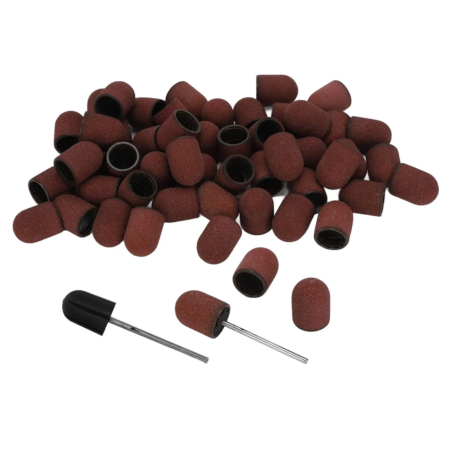 Набор шлифовальных колпачков для ногтей, зернистость 80# Brrnoo
