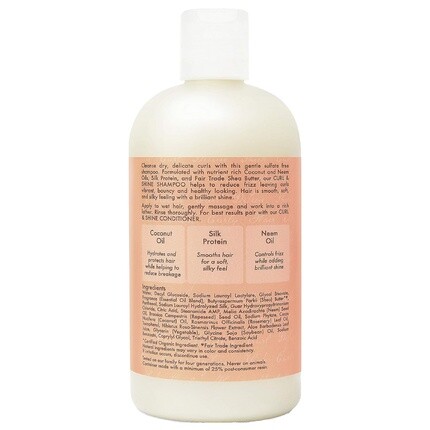 Sheamoisture Шампунь для кудрявых и блестящих волос с кокосом и гибискусом для густых вьющихся волос 384 мл, Shea Moisture — фото 2