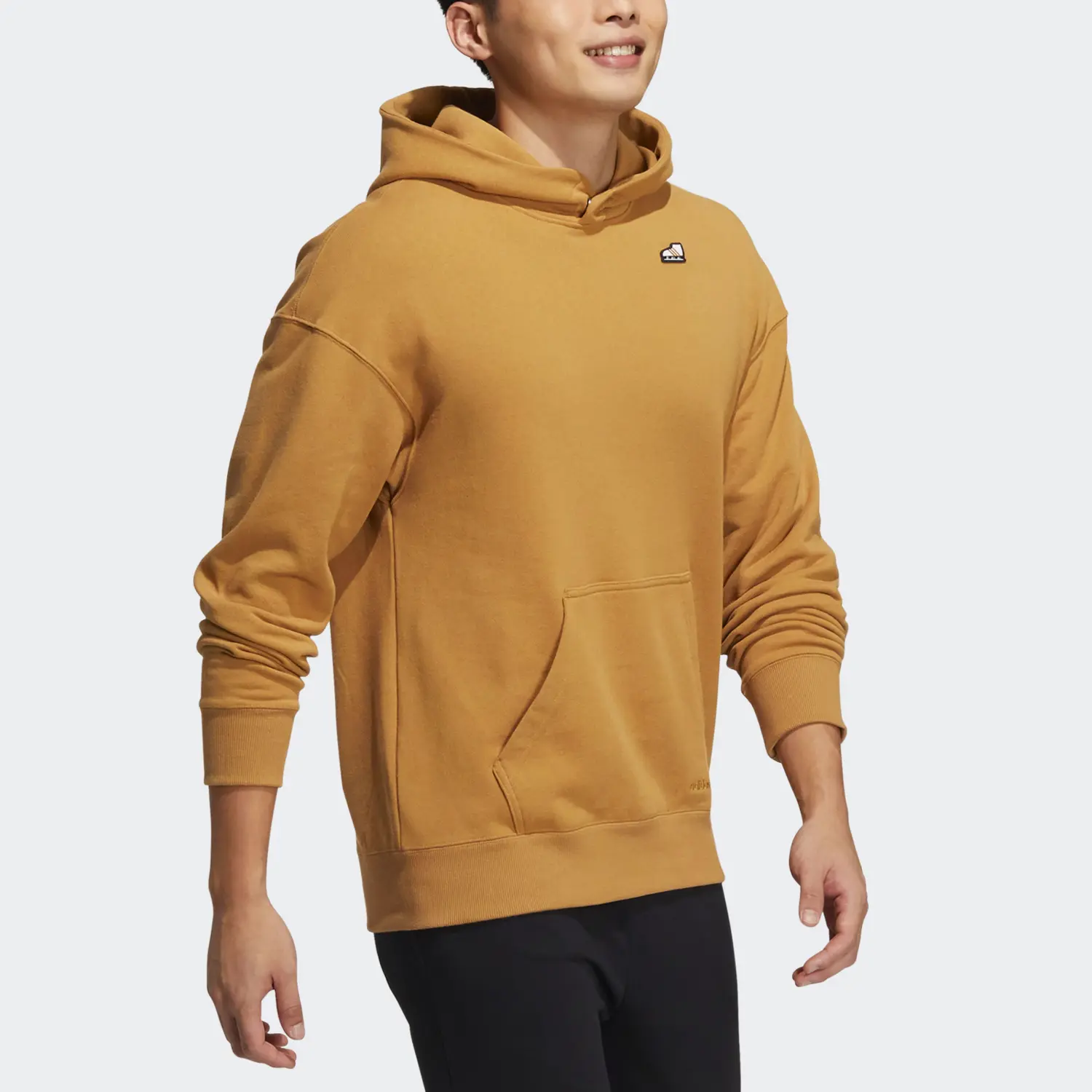 Толстовка мужская коричневая Adidas Neo, коричневый — фото 3