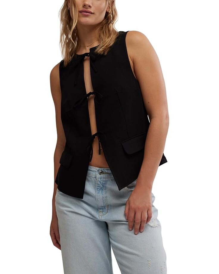 

Утепленный жилет Free People Celia Suit Vest, черный