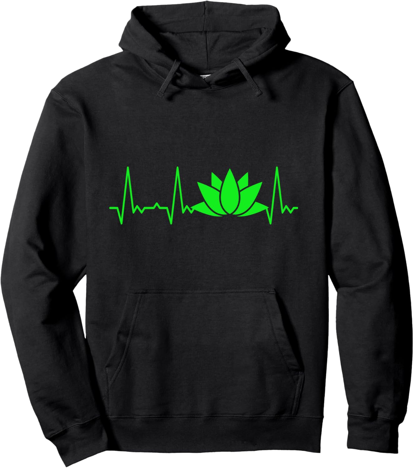

Худи Heartbeat Lotus Heartbeat Graphic Gifts For Women, Men, And Kids, черный