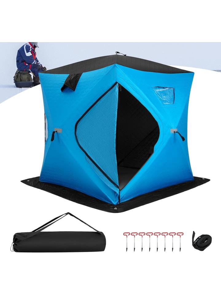 

COSTWAY Раскладная палатка для подледной рыбалки на 1-2 человека, синего цвета