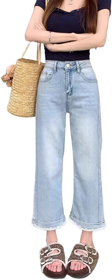 

Женские джинсы oversize с высокой талией и прямым кроем