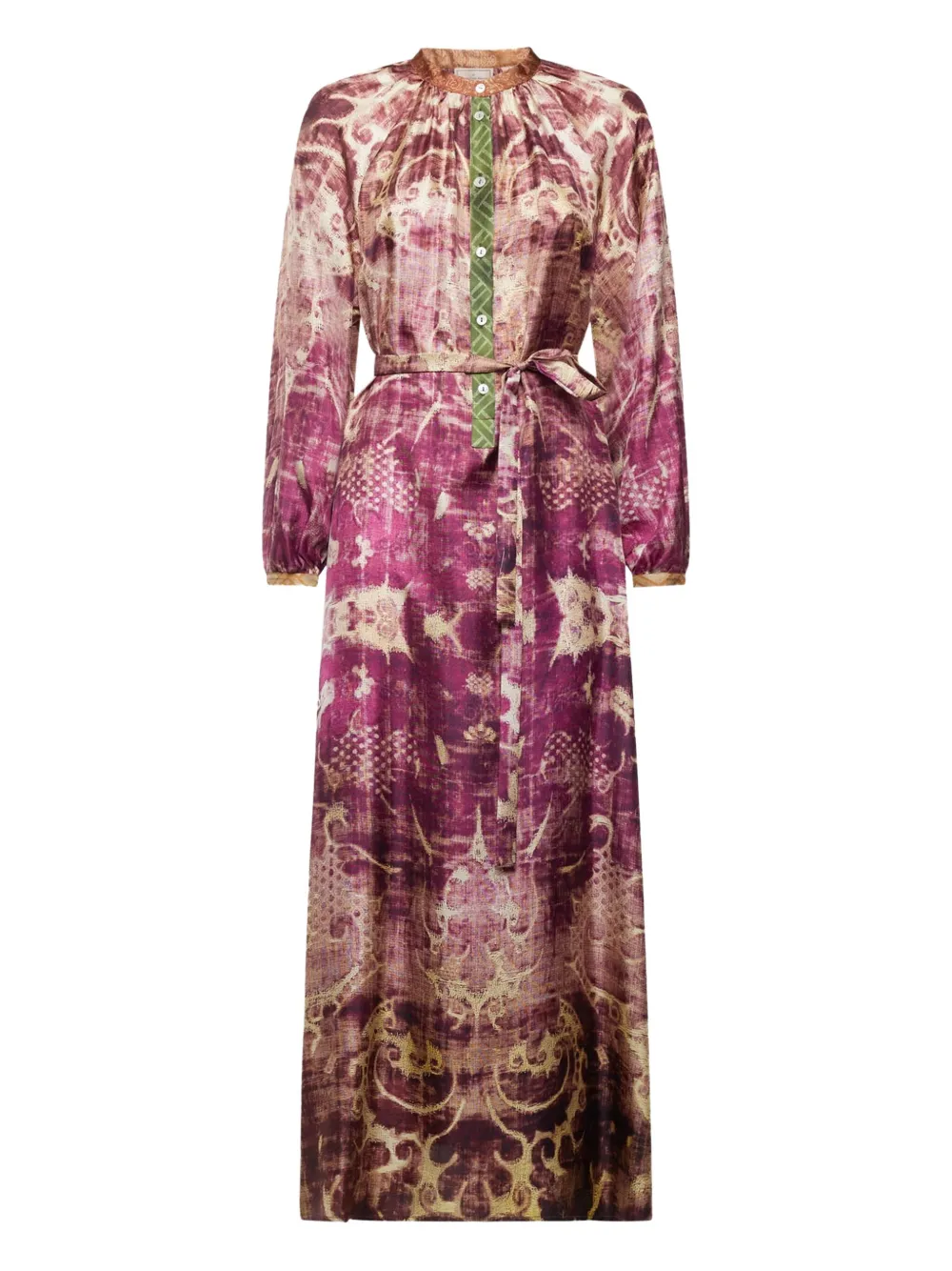 

Макси-платье с абстрактным принтом Pierre-Louis Mascia, розовый