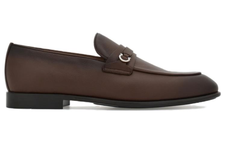 Лоферы из кожи с пряжкой Gancini Ferragamo, черный — фото 3
