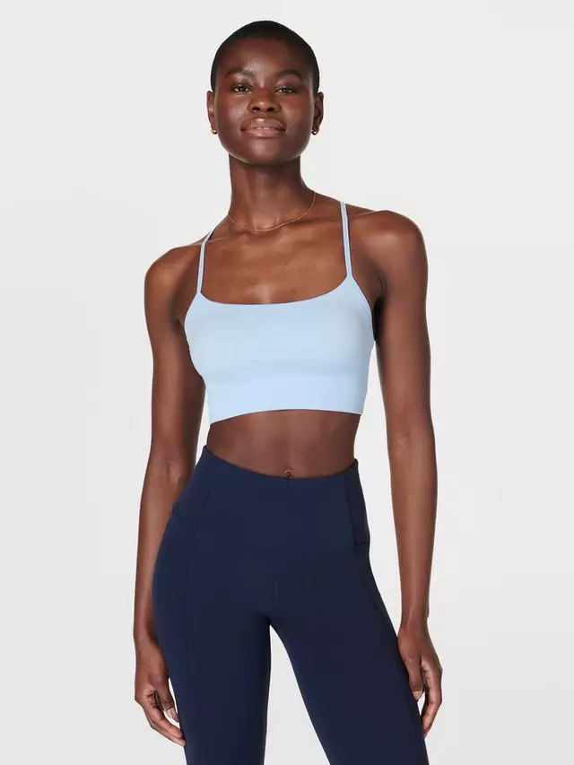 

Спортивный бюстгальтер Sweaty Betty Spirit Restored Yoga, цвет breeze/blue