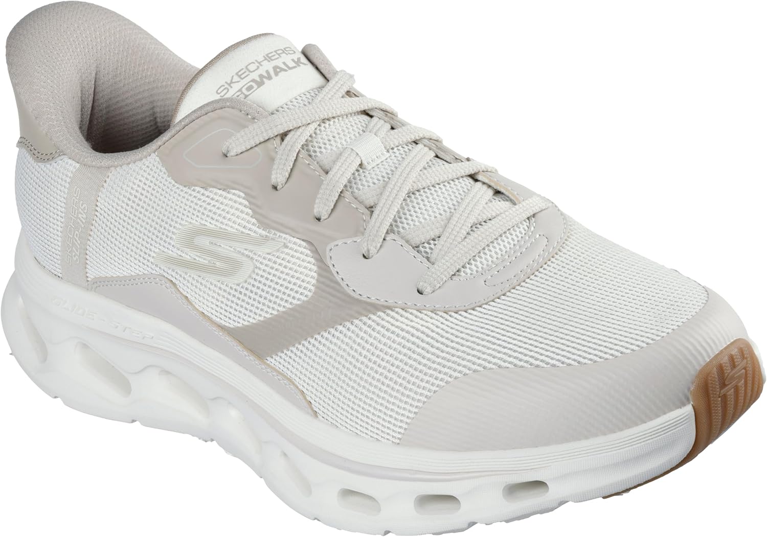 Мужские кроссовки Skechers Hands Free Slip-ins Go Walk Glide-Step 2.0 - Zac, слоновая кость