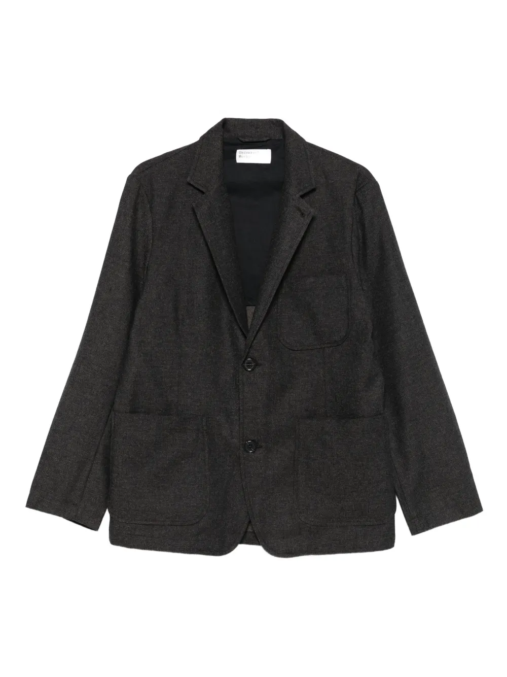 

Однобортный пиджак с накладными карманами Universal Works, коричневый