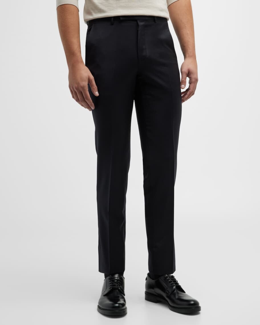 

Мужские брюки Trofeo Slim-Straight ZEGNA, Черный, Мужские брюки Trofeo Slim-Straight ZEGNA