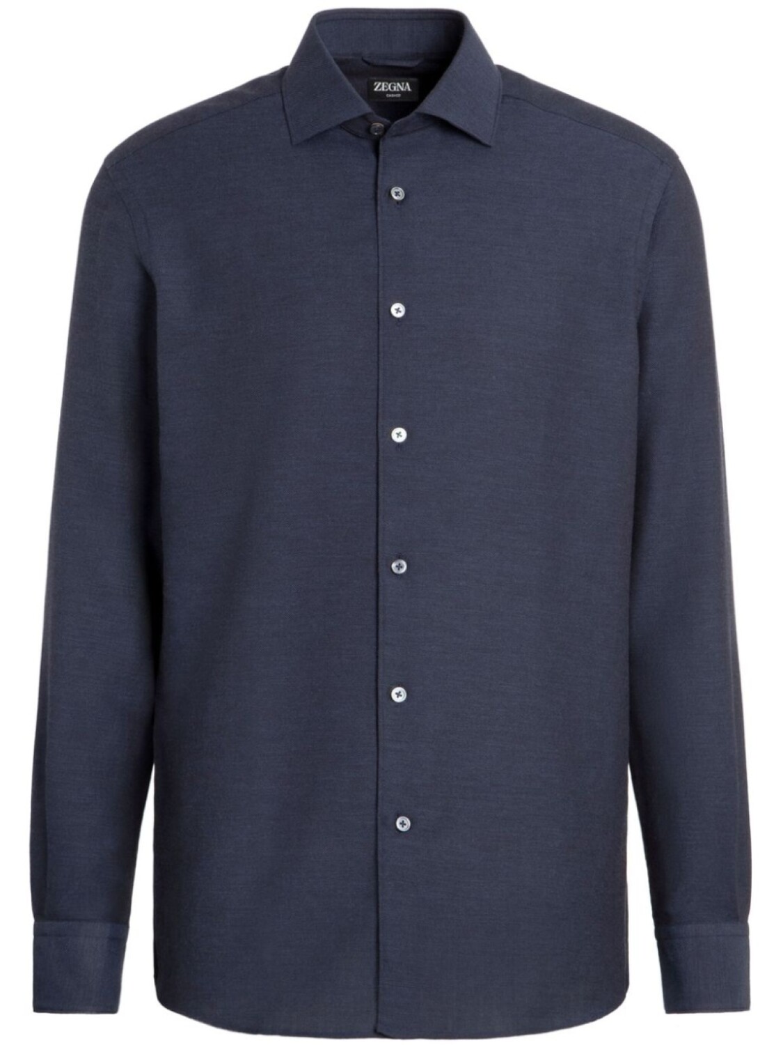 

Zegna Cashco cotton-blend shirt, синий