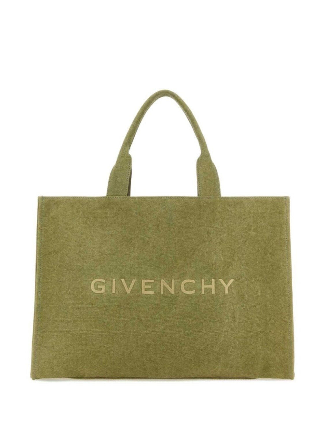 

Givenchy хлопковая сумка-тоут с вышитым логотипом, зеленый