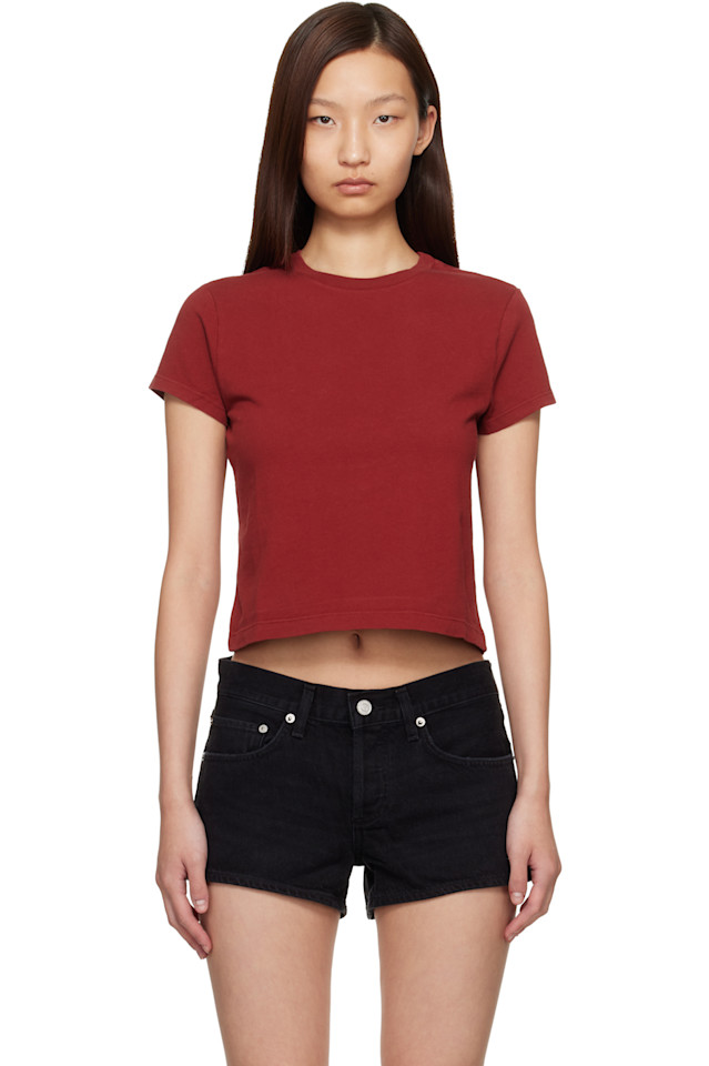 

Agolde Красная укороченная футболка Adine