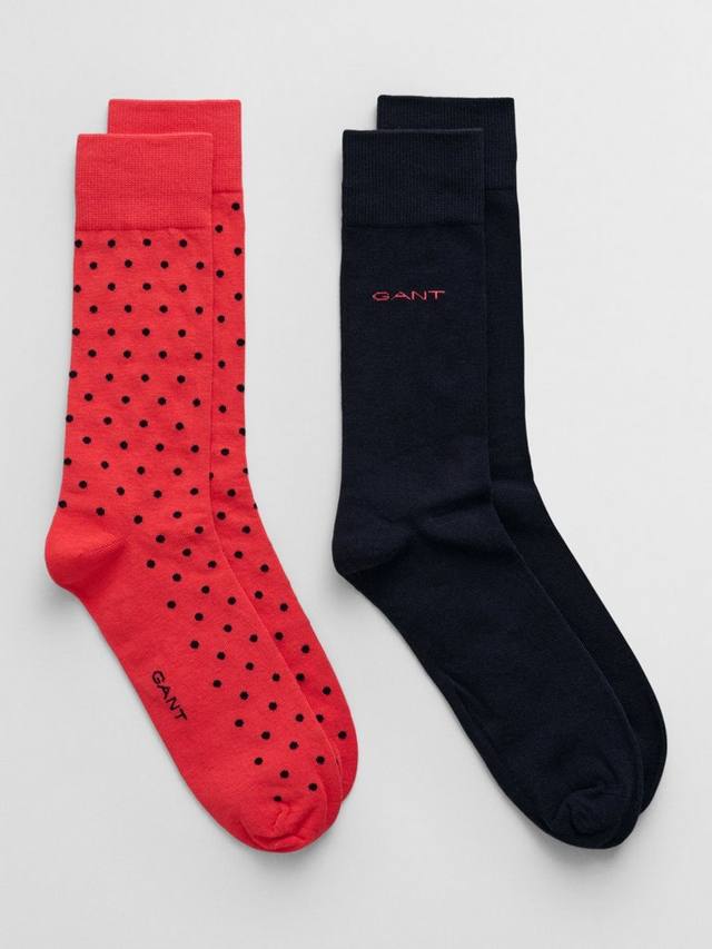 

Хлопчатобумажные носки в горошек и однотонные GANT, цвет Watermelon Red