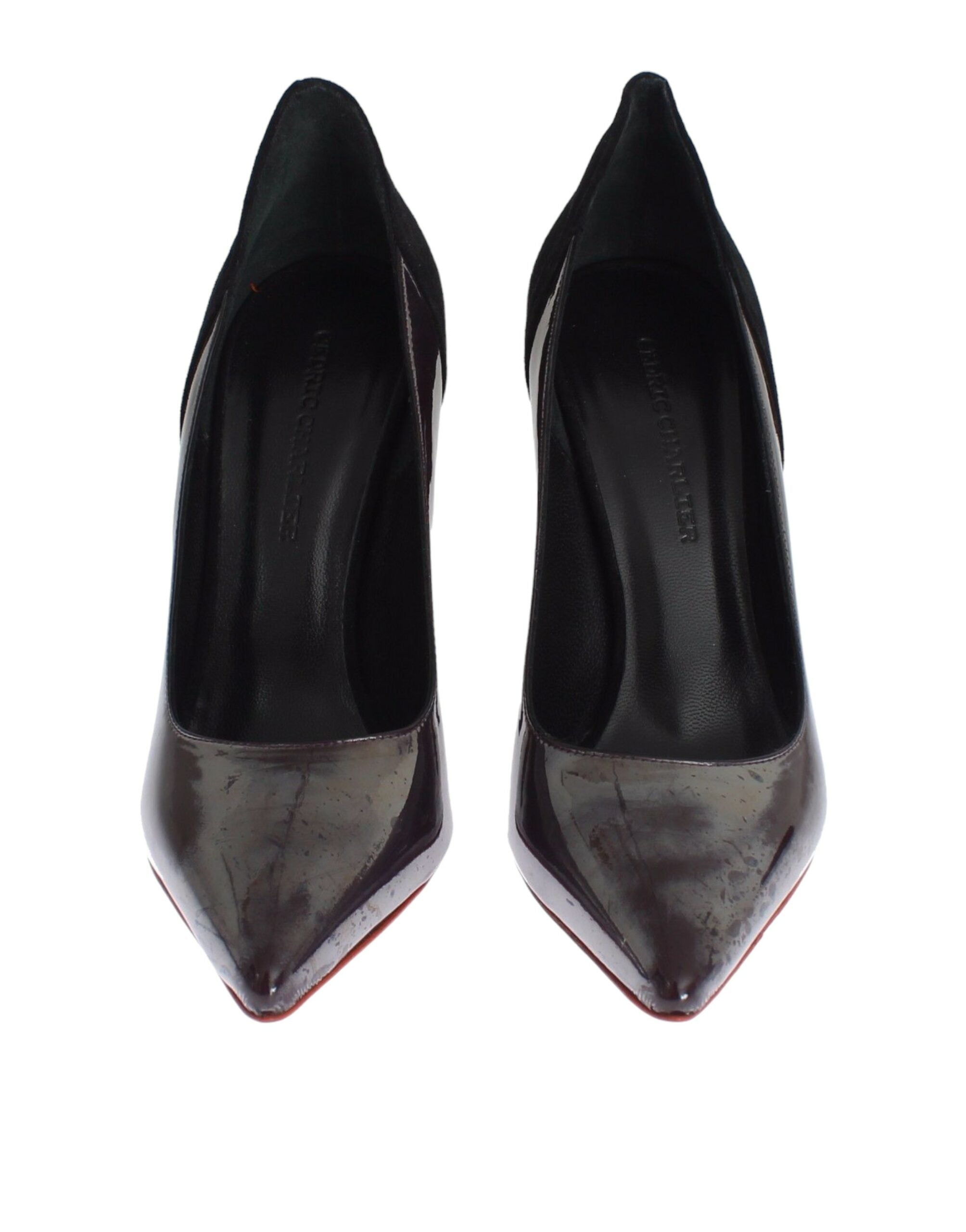Cédric Charlier Chic Metallic Leather Женские туфли-лодочки, серый