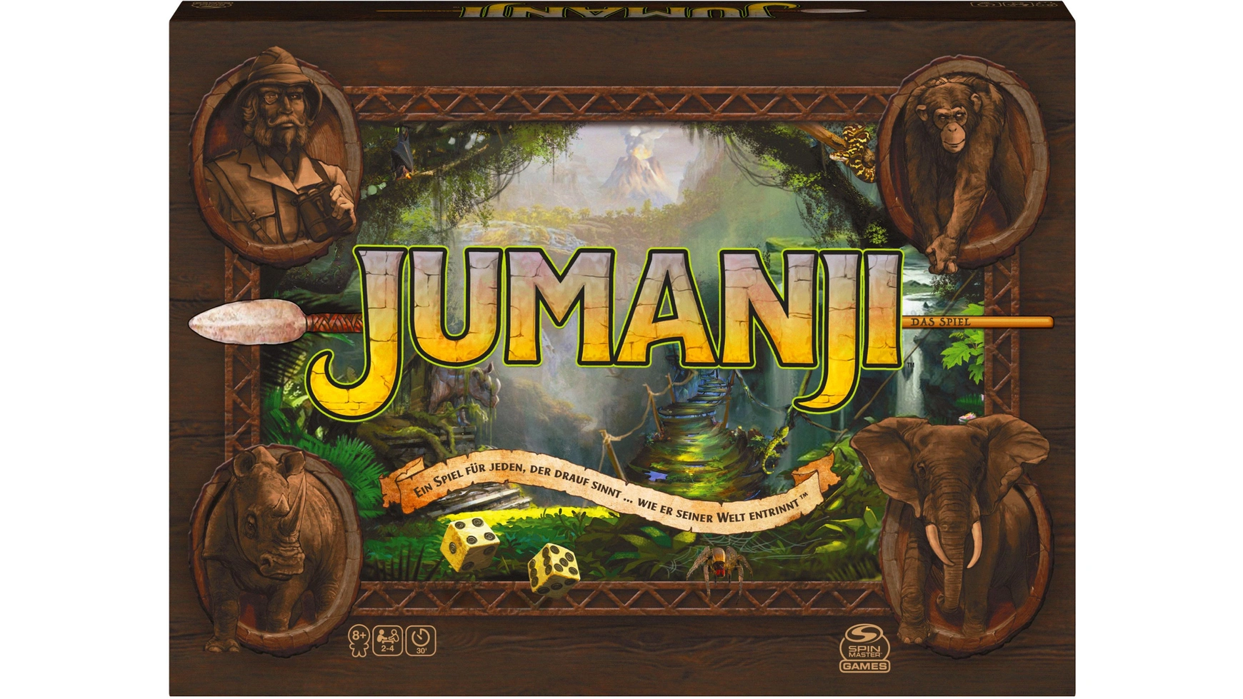 

Spin Master Games Jumanji динамичная семейная игра для 2-4 отважных искателей приключений от 8 лет и старше