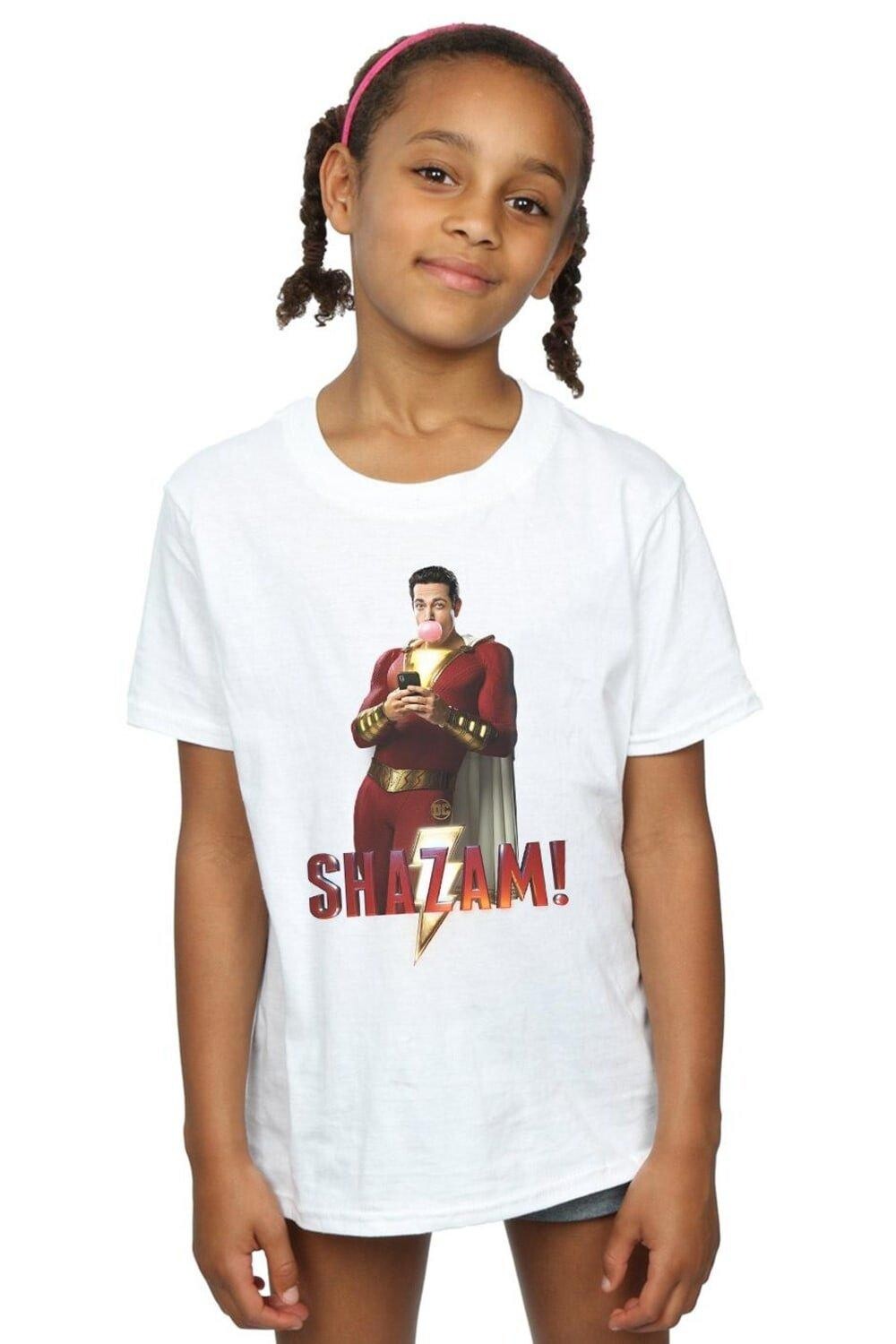 

Хлопковая футболка Shazam Bubble Gum DC Comics, белый