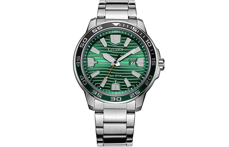 

CITIZEN Часы Ecology Drive Collection Light Powered Quartz Movement Stainless Steel Strap Watch Men's Watch Green Dial