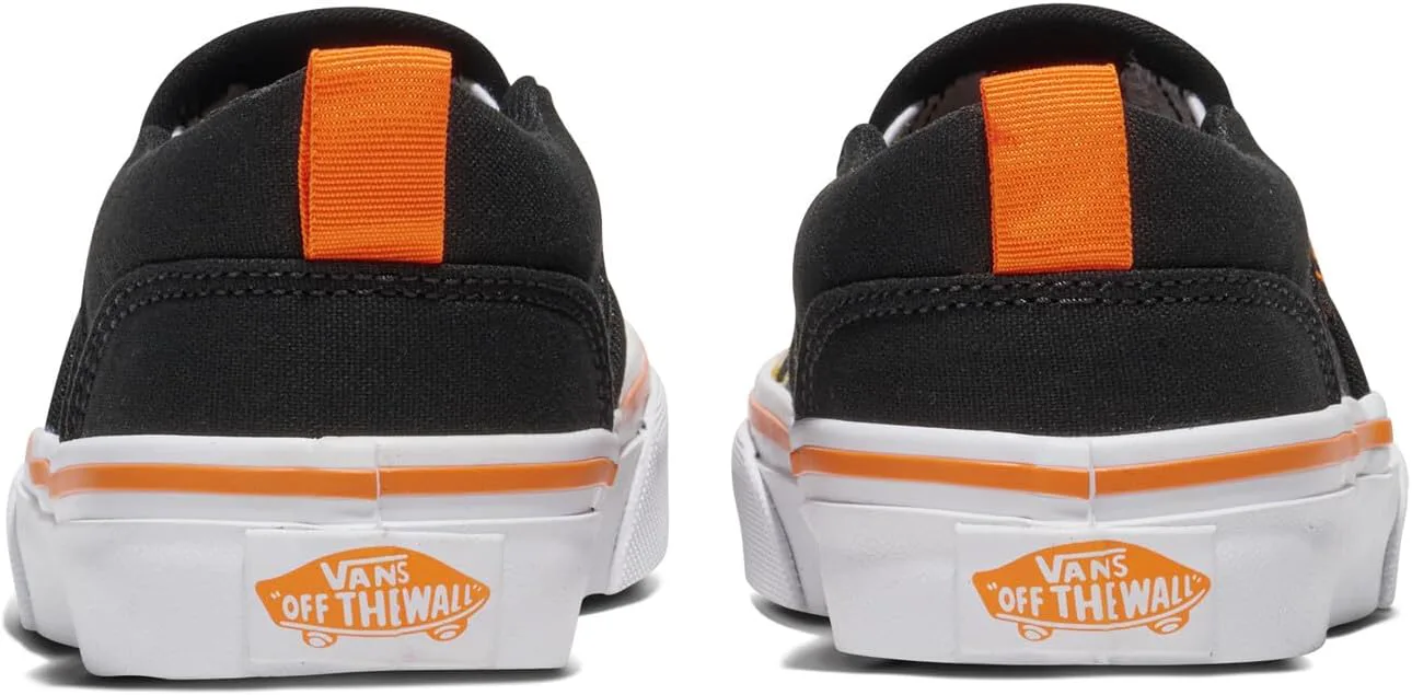 Кеды Vans Asher без шнурков для детей и подростков, черный — фото 3