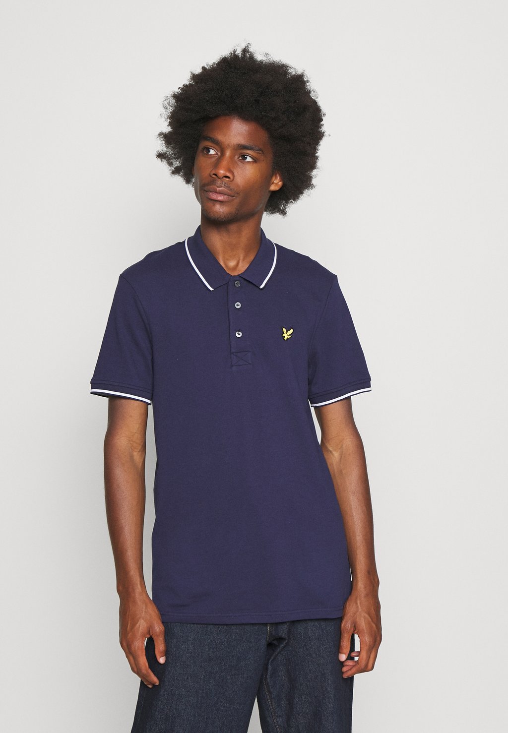 

Рубашка-поло TIPPED Lyle & Scott, цвет navy/white