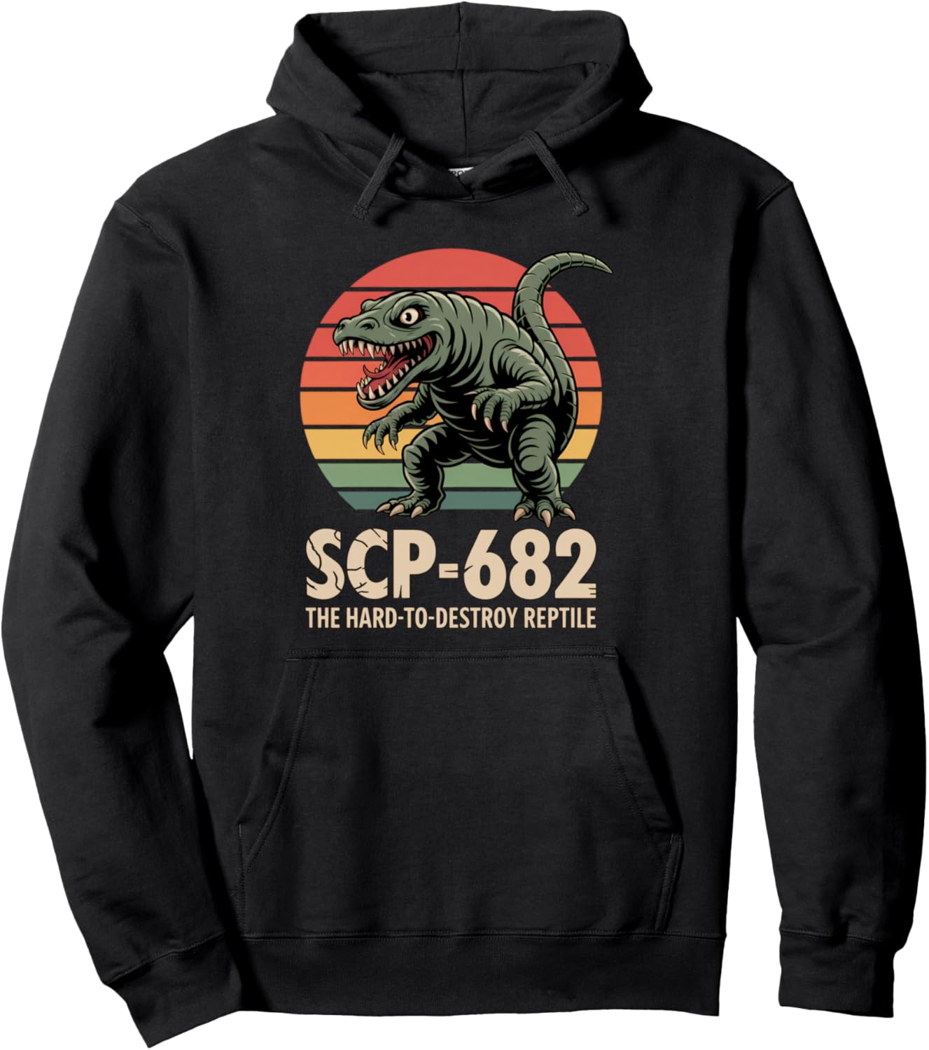 

SCP-682 Рептилия-монстр, толстовка Фонда SCP Scp Foundation Apparel, черный