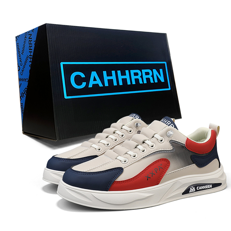 

Износостойкие, нескользящие, легкие, низкие мужские кроссовки CAHHRRN, Beige Red