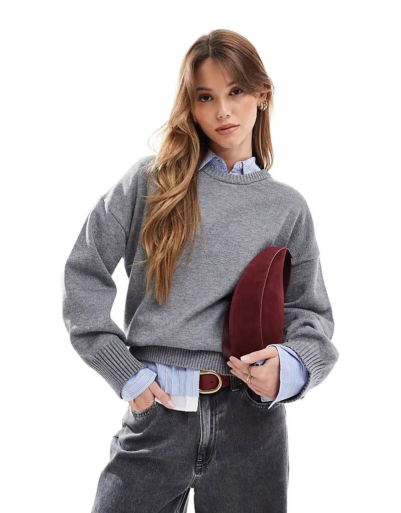 

Свитер Cotton On lux Crew в сером марле Cotton:On